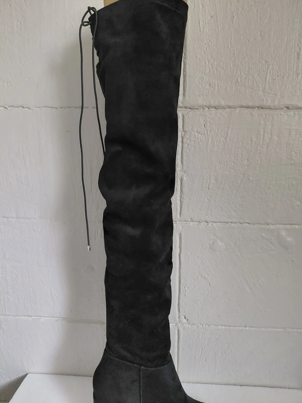 Women's Black Over-the-Knee Block Heel Boots